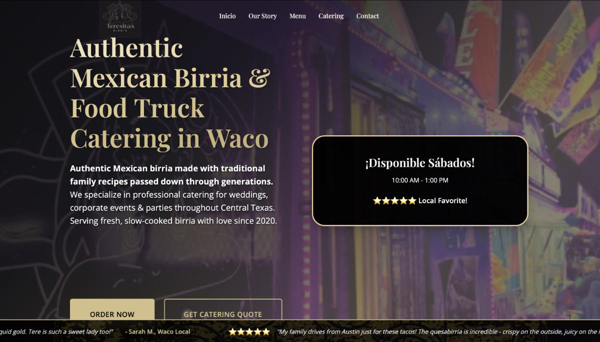 Food Truck Catering Site - Web Design & Development by Causory Web Design
